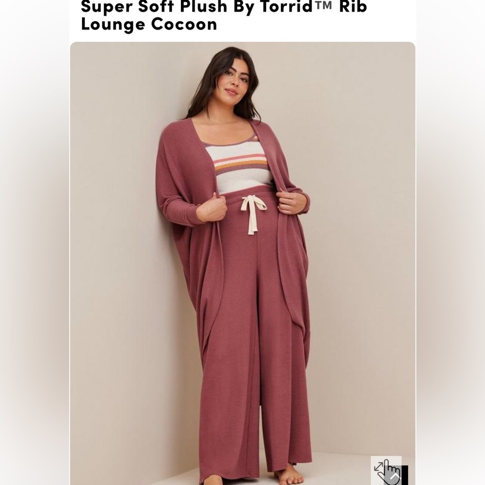 Rose brown torrid sleep cocoon and super soft pants set size XL